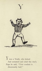De letter Y door Edward Lear